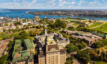 Vue aérienne de la ville de Québec