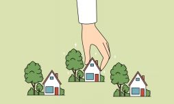 Agent immobilier qui propose des maisons en vente