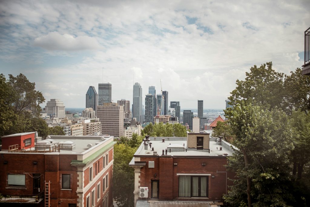 Point de vue sur le centre-ville de Montréal