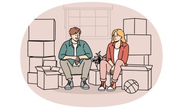 couple en plein déménagement